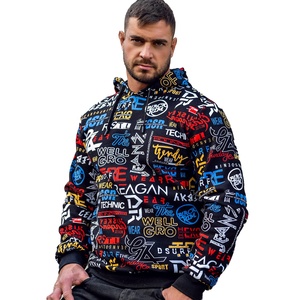Sweat-shirts à capuche d'hiver personnalisés pour hommes, logo personnalisé, impression par sublimation de haute qualité, 100% polyester polaire, respectueux de l'environnement - Product Image 5