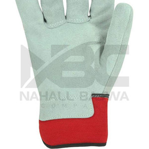 Logo personnalisé Gants de travail en cuir pleine main haute performance fonction antidérapante couleur unie pour la protection des mains et des bras - Product Image 4