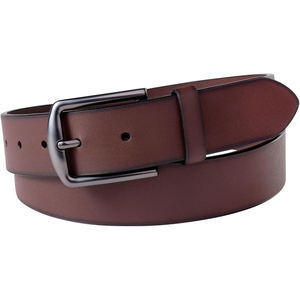 Cinturón informal de grano completo de cuero de búfalo para hombre Cinturón de calidad premium con logotipo personalizado de cuero genuino para hombre en cuero puro - Product Image 5