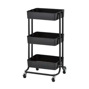 Outside Sales Cart Quality SALE EBay Wholesale Taiwan Home Storage Furniture Manufacturer MIT Housewares 3 TIER Serving Rolling Storage Cart