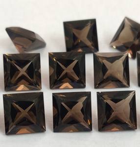 ควอตซ์สโมกี้ทรงสี่เหลี่ยมขนาด 8 มม. คุณภาพสูง - ควอตซ์สโมกี้ทรงสี่เหลี่ยมเจียระไนแบบหลวม - Product Image 2