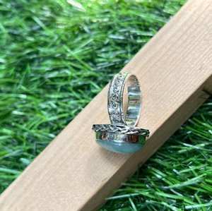 Anillo de Piedra Preciosa de Aguamarina en Forma de Pera, Hecho a Mano, Plata de Ley 925, Joyería de Piedra Natal de Marzo, Proveedor Mayorista - Product Image 4