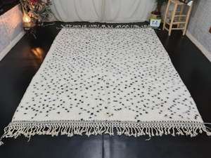 พรมขนแกะลายจุดเล็กๆสีดำและขาวพรมสไตล์โมร็อกโกพรมทำมือดีไซน์ทันสมัย - Product Image 6