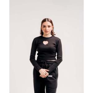 Tops de punto acanalado con corte en forma de corazón para mujer, diseño moderno de cobertura completa - Product Image 5