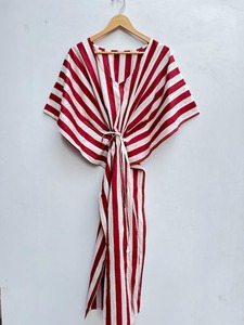 Caftan en coton kaftan de Bohème pour femmes caftan indien à rayures robe orientale vêtements de nuit robe maxi pour femmes cadeau pour sa robe - Product Image 3