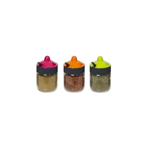 Juego de Especias Coloridas de 3 Piezas HEREVIN con Cuchara, Capacidad de 200 CC, Serie 1315, Tarro para Especias - Product Image 1
