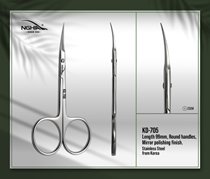 Tijeras profesionales para manicura Nghia, Punta curva afilada de acero inoxidable de alta calidad para el cuidado de cutículas y uñas - Product Image 4