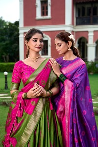 Nueva llegada Dola seda cosida Lehenga Choli con estampado con Zari tejido borde blusa lujo nupcial Lehenga Choli - Product Image 2