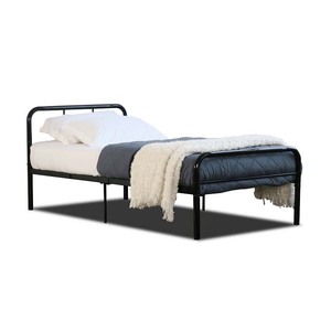 2026 New Modern Design U-Bend <b>Headboard</b> <b>Single</b> Metal Bed Frame at Cheap Price Bulk Sale for School Dormitory - Product Image 1
