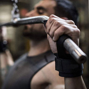 Poignées de musculation luxueuses pour la musculation en salle de sport, antidérapantes avec rembourrage en néoprène pour la musculation lourde - Product Image 2