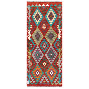 Tapis Kilim Maimana Afghanistan 178 X 74 cm pour la décoration intérieure - Product Image 1