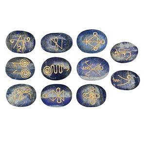High Quality Karuna Sodalite Shape Oval Stone 11 Piece Karuna Set Natural Healing Crystal Reiki Gemstone Karuna Set Wholesale - Product Image 3