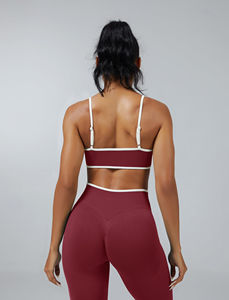 Conjuntos Deportivos Casuales de 2 Piezas para Mujer, Secado Rápido, Top de Yoga y Pantalones Cortos, Spandex/Algodón, Ecológico, Sólido, Transpirable, Ajuste Regular - Product Image 5