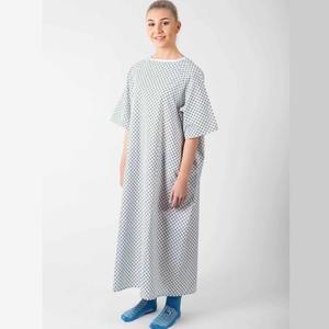 Robe d'hôpital Robe bleue de patient Robe de patient Robe fendue à manches longues Vêtements de patient rayés Pantalon de gommage - Product Image 6