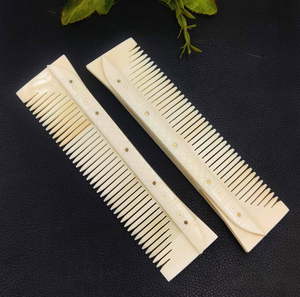 Peine de pelo de hueso de Búfalo Blanco Natural respetuoso con el medio ambiente personalizable, estilo Animal tallado inspirado en la naturaleza Simila de tradebit - Product Image 4