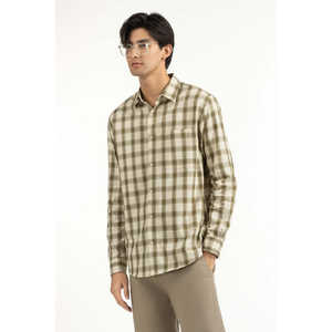 Camisas Casuales para Hombre, 100% Algodón, Cierre Cruzado, Tela Popelina Satinada, Corte Regular, Antiarrugas, Modelo ODM MN-CS-SS25-197 - Product Image 3