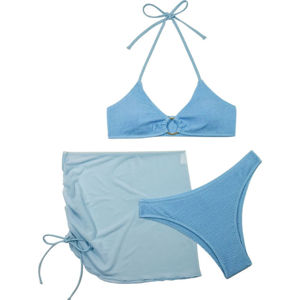 Novedad de verano, Bikini de malla Sexy estampado a la moda para mujer, conjunto de 3 piezas, traje de baño para mujer, traje de baño femenino, conjunto de Bikini Sexy de 3 piezas - Product Image 6