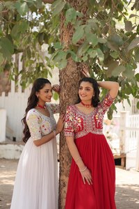 Designer indien 3 pièces ensemble traditionnel évasé Kurti pantalon Dupatta Readymade Salwar Kameez fête festive femmes pakistanais ethnique - Product Image 6