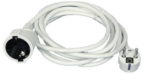 8m. Tubo prolunga Schuko 3x1.5mm. Economico Bianco 16A (F-Bright 0902068-E) - Product Image 1