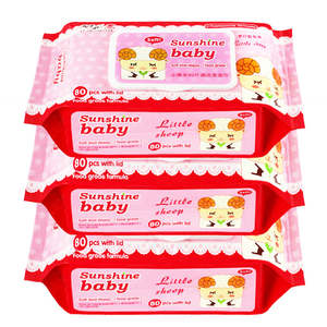 OEM/ODM Lingettes jetables pour bébés, 80 pièces, emballage personnalisé, utilisation pour les soins de la peau - Product Image 1