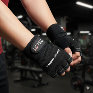 Guantes de Gimnasio de Medio Dedo con Soporte para Muñeca, Transpirables, Unisex, para Levantamiento de Pesas, Diseño Personalizado - Product Image 2