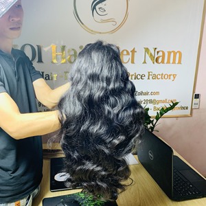 Peluca para HD Alta calidad Doble dibujado Onda del cuerpo Color natural Cabello humano Remy vietnamita Libre de químicos Mejor proveedor - Product Image 2
