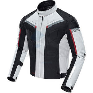 Blouson de moto blindé intégral pour homme, équipement de moto, veste de protection imperméable et coupe-vent, blanc - Product Image 5