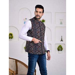 Veste d'hiver réversible imperméable à imprimé bloc pour homme, 100 % coton élasthanne, fermeture éclair, col à capuche, tailles XS à 6XL, ODM - Product Image 3