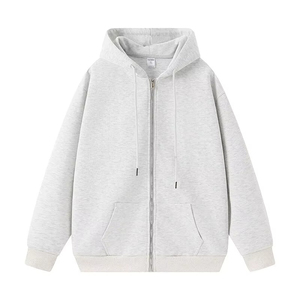 Sweat-shirts à capuche zippés pour hommes en molleton 100% coton, poids lourd, vente en gros, hiver, épaules tombantes, avec logo personnalisé, fabriqués au Pakistan - Product Image 3