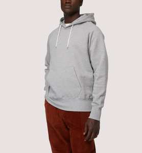 Sudadera con Capucha de Forro Polar Gris Básica para Hombre, Sudadera de Invierno Cálida para Calle con Capucha con Cordón y Diseño Estampado, 100% Algodón - Product Image 3