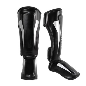 Espinilleras de artes marciales De cuero resistente con logotipo personalizado de GAF, espinilleras de boxeo, espinilleras de entrenamiento - Product Image 2