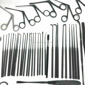 Juego de Instrumentos de Timpanoplastia Manual de Acero Inoxidable para Microcirugía de Oído, Color Negro - Product Image 1