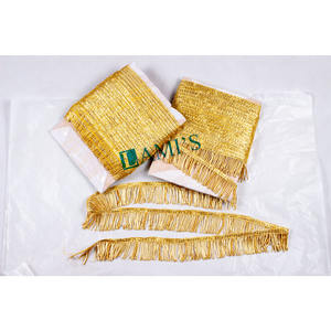 Flecos dorados personalizados para decoración de banderas, flecos dorados de alta calidad, tamaño de 2cm a 8cm, venta al por mayor - Product Image 4