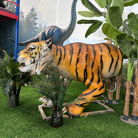 Tigre Électrique Animatronique Réaliste pour Parc d'Aventures, Modèle Animal d'Intérieur avec Capteur Infrarouge, Personnalisé pour Centres Commerciaux et Espaces Publics