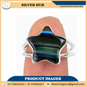 Pierre précieuse brute naturelle Fluorite Texture de haute qualité en gros 925 en argent Sterling bijoux faits à la main bague cadeau pour elle - Product Image 6