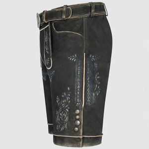 Short en cuir de Bavière de conception personnalisée OEM Streetwear élégant pour les activités de plein air tissu de toile à motif solide prix raisonnable - Product Image 5