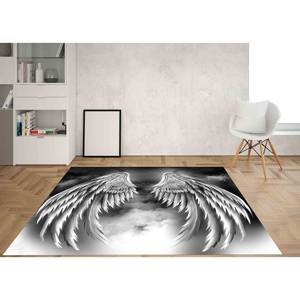 Tapis imprimé Ailes d'Ange - Lavable en machine, tissu chenille épais, tapis moelleux à poils longs - Product Image 2