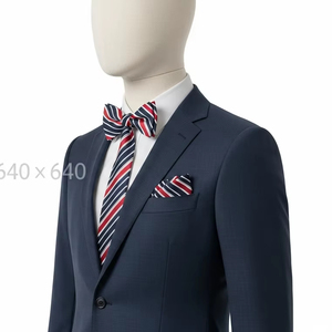 Striped Printed Bow <b>Ties</b> with Heat Transfer Design Adjustable Neck Strap Formal Wear Accessories for Men Wedding Party Suit - Product Image 2