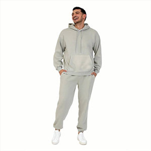 Wholesale Custom Logo Blank Pullover Tracksuits Sportswear <b>Oversize</b> Acid Wash Two Piece <b>Jogger</b> Set Men's Tracksuit - Product Image 1