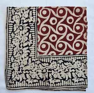 Hand Block Printed Organic Cotton <b>Bandana</b> Scarf <b>Paisley</b> Design - Product Image 4