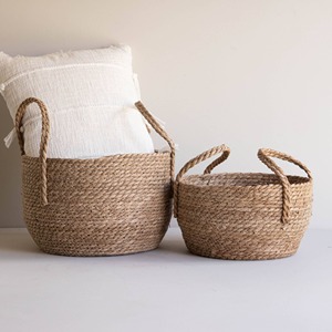 Lina Natural <b>Woven</b> <b>Baskets</b> set of 2 - Product Image 1