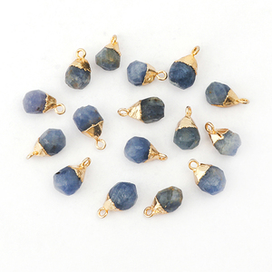 Composants en cuivre électrolytique de concepteur pour la fabrication de bijoux à bricoler soi-même breloques en saphir bleu naturel brut pendentifs de mode breloques - Product Image 1