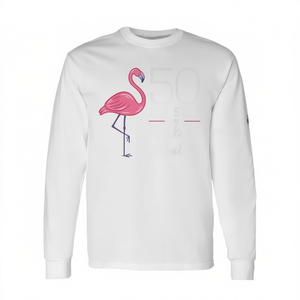 <b>Flamingo</b> 50th Birthday Milestone Long Sleeve T-<b>Shirt</b> 50 Years <b>Flamingo</b> T-<b>Shirt</b> for Men and Women Promotional Gift - Product Image 2