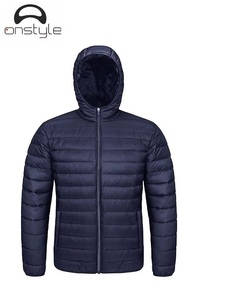 Chaqueta acolchada de burbujas con capucha personalizada para hombre, abrigo cálido de invierno elegante y cómodo, chaqueta gruesa de lona para exteriores, estilo callejero - Product Image 3