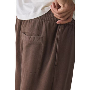 Pantalon de survêtement personnalisé vintage, coupe large, en molleton de coton léger, respirant, séchage rapide, devant plat, délavage clair - Product Image 4