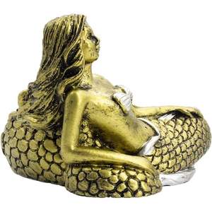 Vassoio decorativo Vintage sirena e posacenere elegante pezzo di stoccaggio con statuetta di sirena - Product Image 6