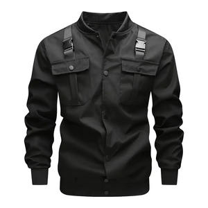 แจ็คเก็ตบอมเบอร์สไตล์เทคโนโลยีลำลองสำหรับผู้ชายแจ็คเก็ตโพลีเอสเตอร์น้ำหนักเบามีปกเสื้อแจ็คเก็ตลายพรางแฟชั่น - Product Image 3