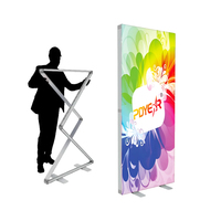 Boîte à lumière LED ultra-fine pliable en PVC avec cadre en aluminium et éclairage périphérique pour affichage en magasin de luxe
