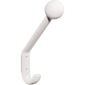 HEWI Single Coat Hook 477.90.080 116mm Projection 172mm Height Pure White Polyamide 99 <b>Wall</b> Hook & Coat Rack - Product Image 3