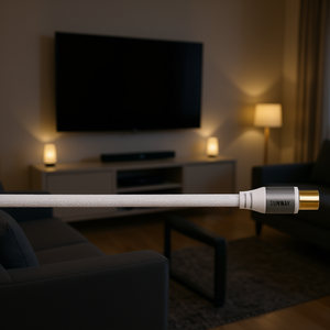 Cable de Antena de TV Blanco de 5m 110dB 00127200 - Product Image 3